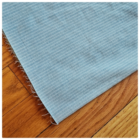 Forever21+ Light Blue Pinstripe Wide Leg Crop Pants - Picture 4 of 5